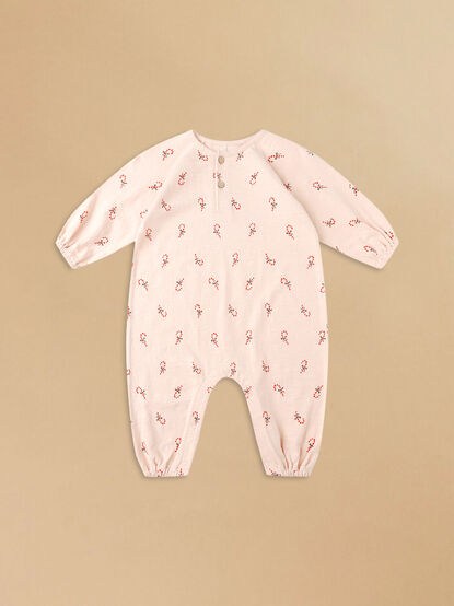 Candy Cane Henley Jumpsuit by Rylee + Cru - TULLABEE