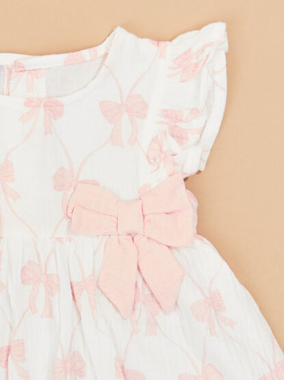 Marueen Bow Print Dress by Mud Pie - TULLABEE