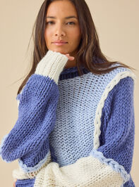Andy Colorblock Braid Sweater Detail 5 - TULLABEE