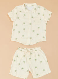 Cyrus Palm Tree Baby Polo and Short Set - TULLABEE