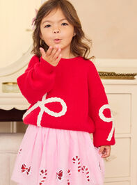 Braided Bow Christmas Sweater - TULLABEE