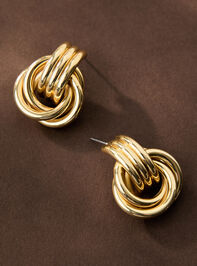 18K Gold Chunky Layered Earrings - TULLABEE