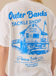 Outer Banks Tackle Shop Oversized Tee Detail 4 - TULLABEE