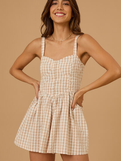 Noraline Gingham Romper - TULLABEE