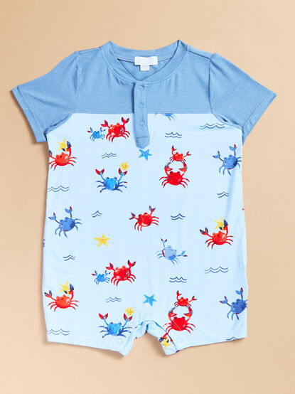 Crazy Crabs Henley Romper - TULLABEE