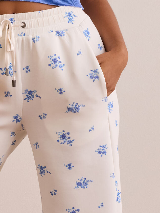 Floral Supersoft Wide Leg Sweatpants Detail 2 - TULLABEE