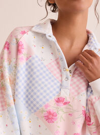 Garden Stroll Balloon Sleeve Pullover Detail 2 - TULLABEE