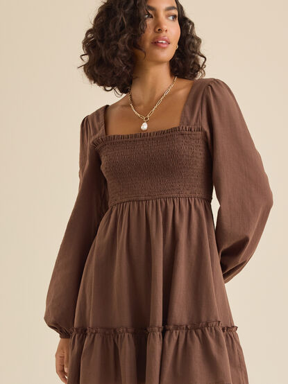 Cheryl Smocked Mini Dress - TULLABEE