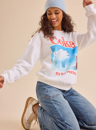 Coke Polar Bear Graphic Sweatshirt Detail 2 - TULLABEE