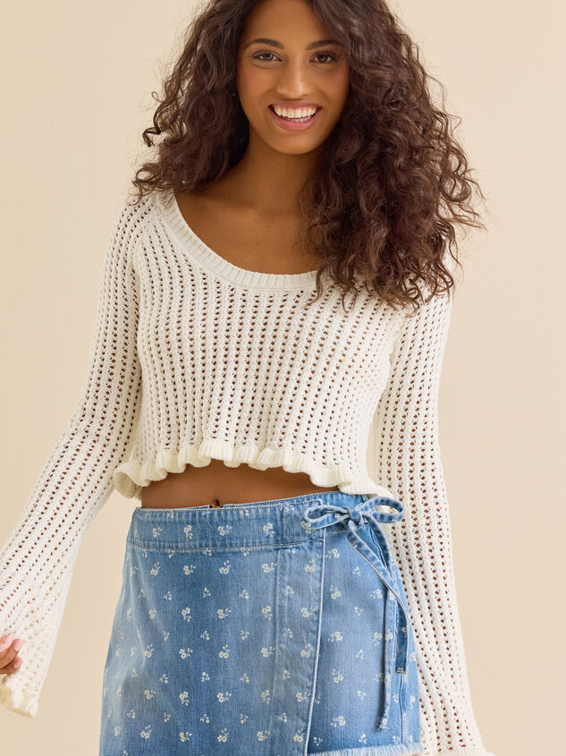 Dylan Side Tie Denim Skort - TULLABEE