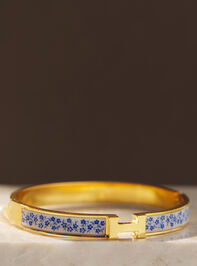 H Bangle Bracelet Detail 2 - TULLABEE