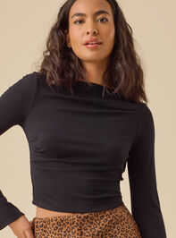 Alina Boatneck Fitted Top Detail 3 - TULLABEE