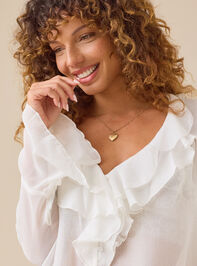 Patricia Chiffon Ruffle Top Detail 3 - TULLABEE