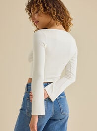 Alina Boatneck Fitted Top Detail 4 - TULLABEE