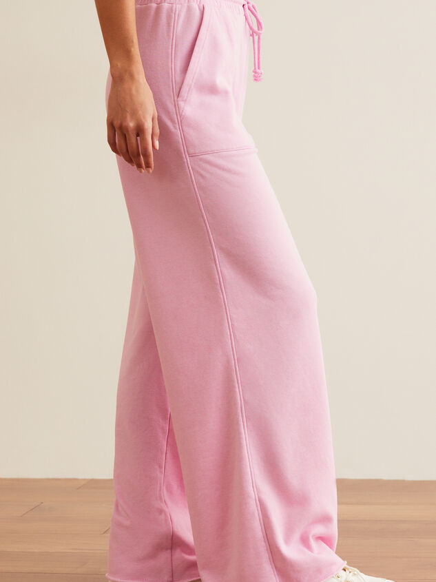 Pump It Up Wide Leg Sweatpants Detail 3 - TULLABEE
