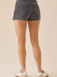 Darcy Overlay Denim Mini Skort Detail 6 - TULLABEE