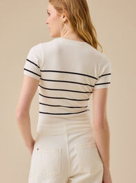 Loryn Stripe Knit Top Detail 4 - TULLABEE
