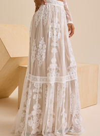 Arissa Embroidered Maxi Skirt Detail 5 - TULLABEE