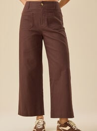Ellie Linen Crop Pants Detail 2 - TULLABEE