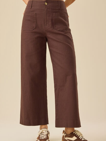 Ellie Linen Crop Pants - TULLABEE