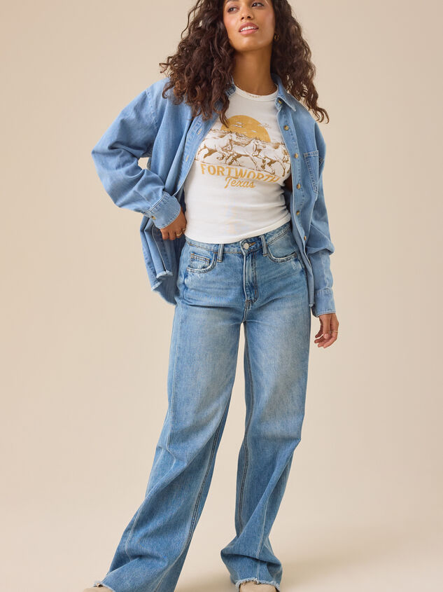 Dayna Button-Down Collared Top Detail 5 - TULLABEE