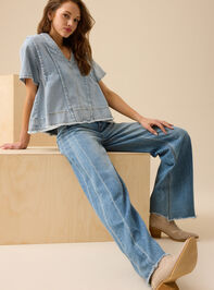 Hanah Denim Top Detail 2 - TULLABEE