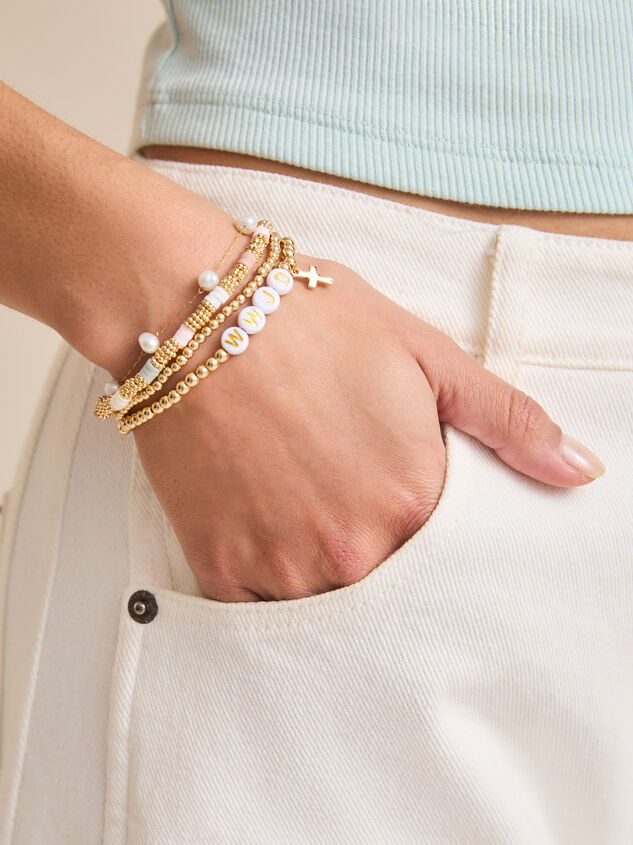 WWJD Stretch Beaded Bracelet Set - TULLABEE