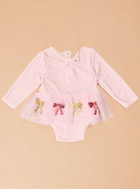 Angelica Velvet Bow Bodysuit by Mudpie Detail 2 - TULLABEE