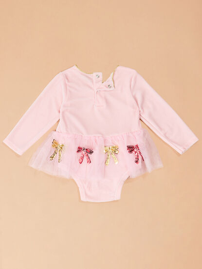 Angelica Velvet Bow Bodysuit by Mudpie - TULLABEE