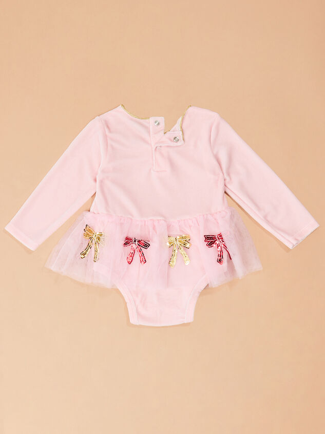 Angelica Velvet Bow Bodysuit by Mudpie Detail 2 - TULLABEE