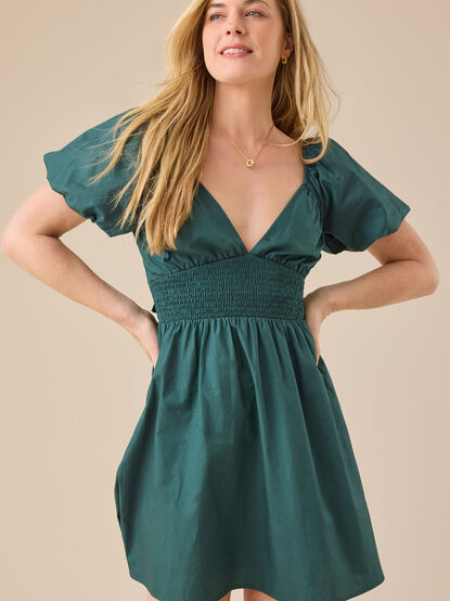 Laurenna Puff Sleeve Mini Dress - TULLABEE