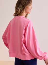 Bow With The Flow Stitched Oversized Pullover Detail 5 - TULLABEE