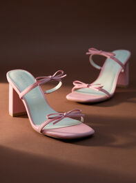 Wendy Double Bow Kitten Heels - TULLABEE