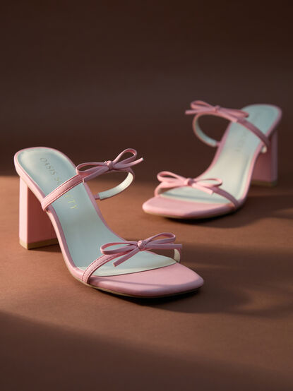 Wendy Double Bow Kitten Heels - TULLABEE