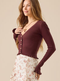 Ophelia Ribbed Pearl Sweater Detail 3 - TULLABEE