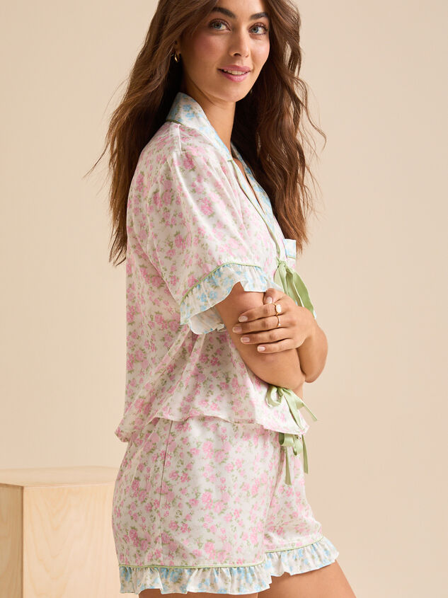 Zella Floral Sleep Top Detail 4 - TULLABEE
