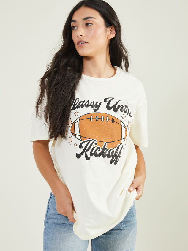 Classy Until Kickoff Graphic Tee - TULLABEE