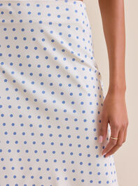 Ellie Polka Dot Maxi Skirt Detail 2 - TULLABEE