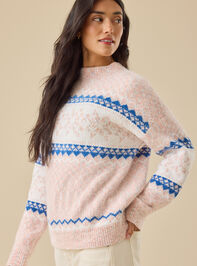 Maya Snowflake Chenille Sweater Detail 3 - TULLABEE