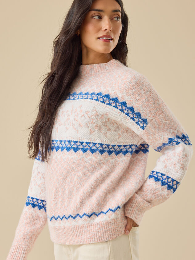 Maya Snowflake Chenille Sweater Detail 3 - TULLABEE