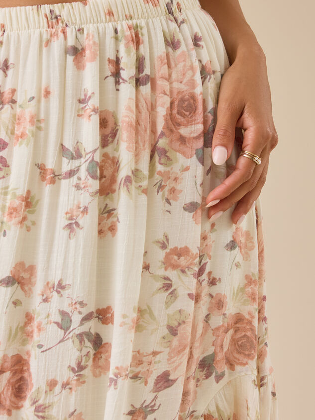 McKenzie Floral Maxi Skirt Detail 3 - TULLABEE