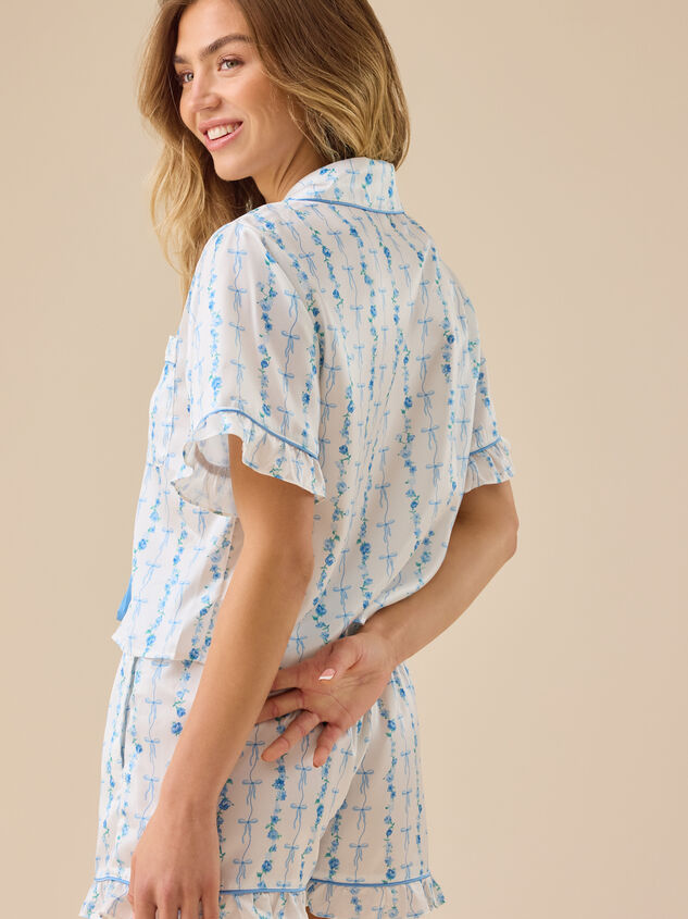 Kelyse Floral Satin Sleep Top Detail 6 - TULLABEE