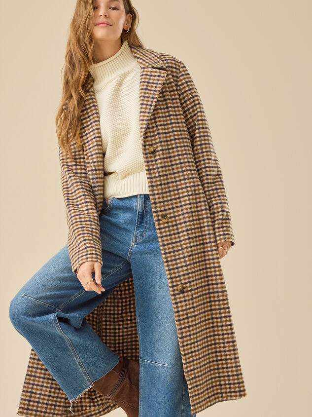 Katrina Plaid Overcoat - TULLABEE