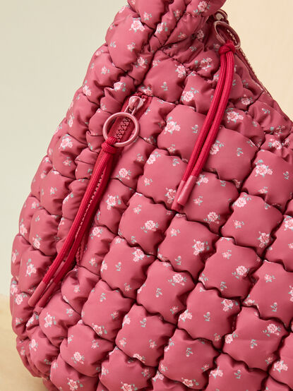 Proficient Floral Quilted Puffer Shoulder Bag - TULLABEE