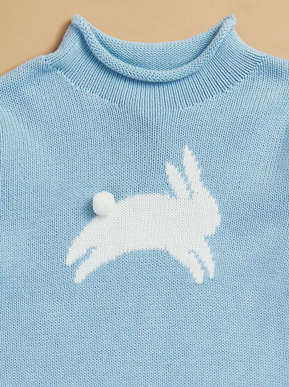 Blue Bunny Rollneck Sweater - TULLABEE