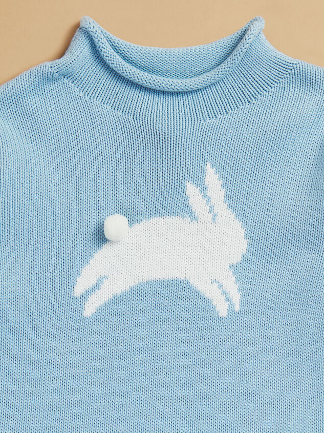 Blue Bunny Rollneck Sweater Detail 2 - TULLABEE