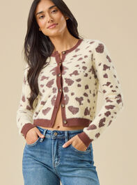 Kendall Cow Print Cardigan - TULLABEE