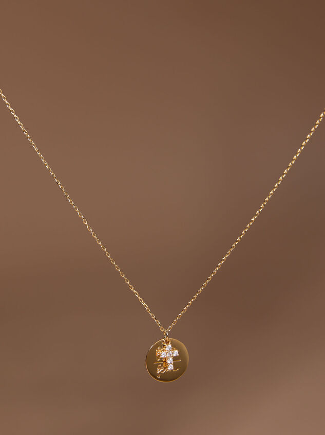 18K Faith Over Fear Coin Necklace Detail 2 - TULLABEE