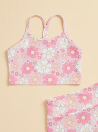 Flower Power Athletic Tank Detail 2 - TULLABEE