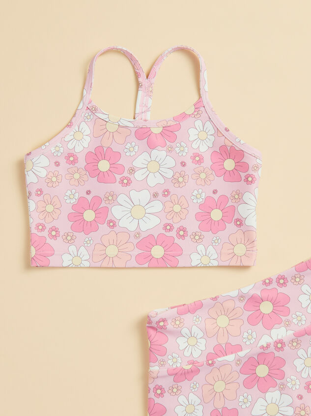 Flower Power Athletic Tank Detail 2 - TULLABEE